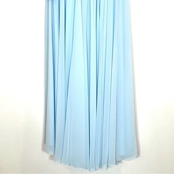 Mac Duggal 55321 Womens Size 8‎ Light Powder Blue Chiffon Long Maxi Gown Dress - Picture 11 of 14